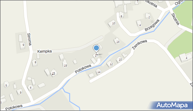 Bażanowice, Potokowa, 27, mapa Bażanowice