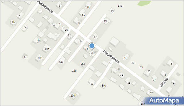 Bębło, Południowa, 18, mapa Bębło