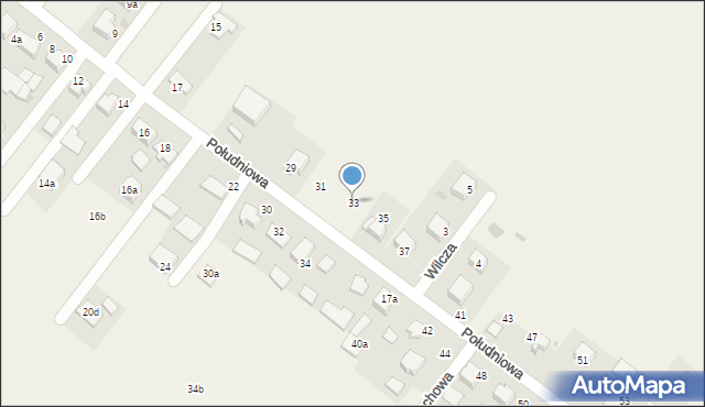 Bębło, Południowa, 33, mapa Bębło