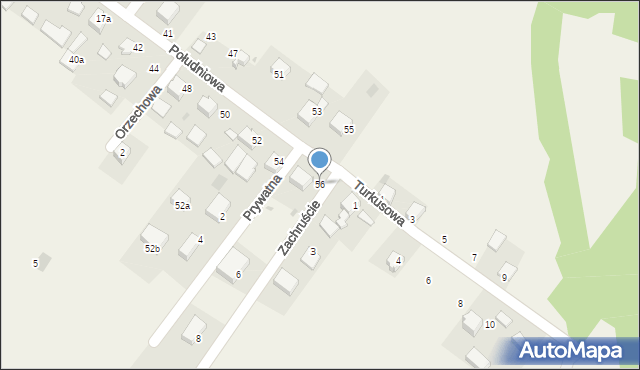 Bębło, Południowa, 56, mapa Bębło