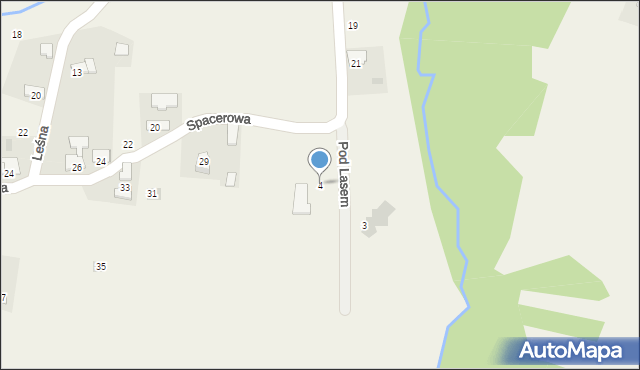 Bęczyn, Pod Lasem, 4, mapa Bęczyn