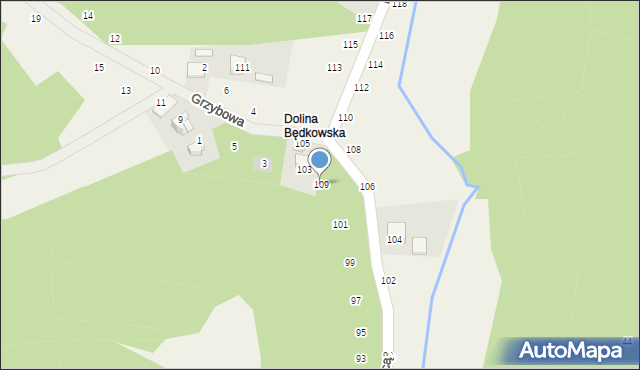 Będkowice, Pod Sokolicą, 109, mapa Będkowice