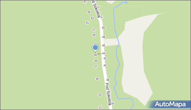 Będkowice, Pod Sokolicą, 41, mapa Będkowice