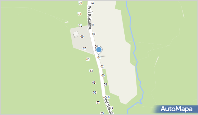 Będkowice, Pod Sokolicą, 64, mapa Będkowice