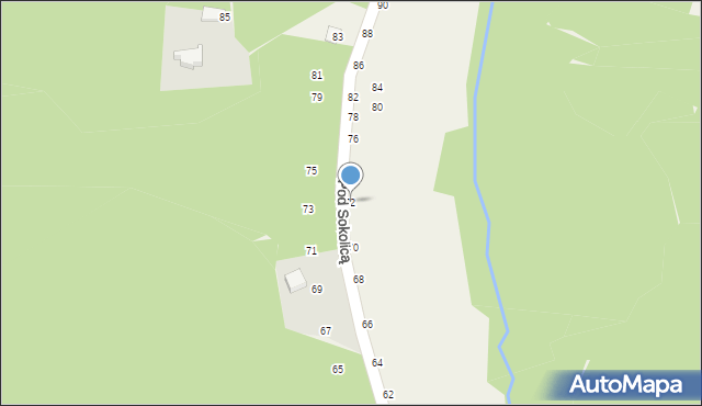 Będkowice, Pod Sokolicą, 72, mapa Będkowice