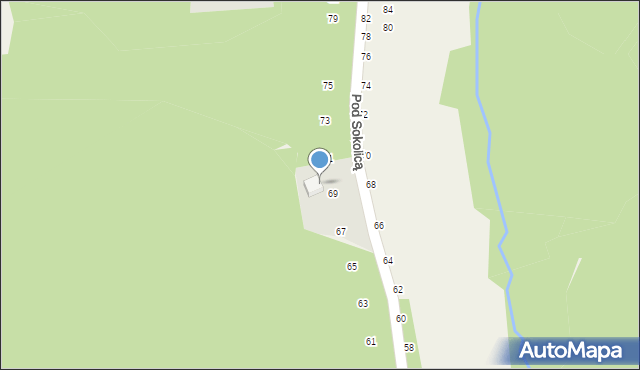 Będkowice, Pod Sokolicą, 77, mapa Będkowice