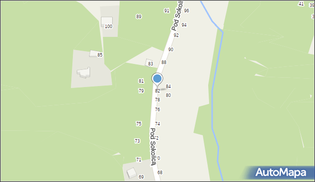 Będkowice, Pod Sokolicą, 82, mapa Będkowice