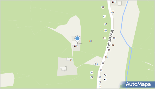 Będkowice, Pod Sokolicą, 87, mapa Będkowice