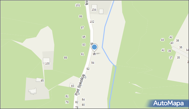Będkowice, Pod Sokolicą, 96, mapa Będkowice