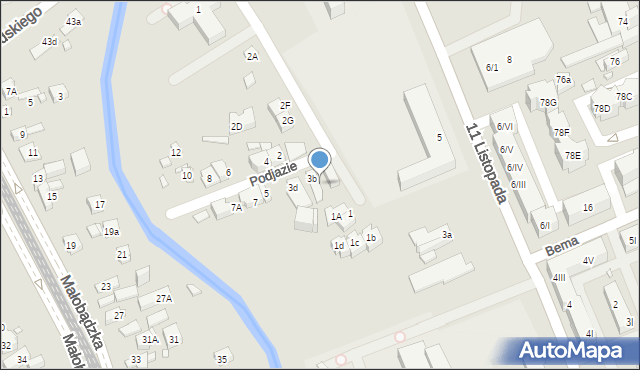 Będzin, Podjazie, 3, mapa Będzin
