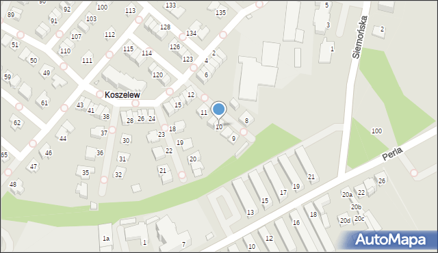 Będzin, Podskarpie, 10, mapa Będzin