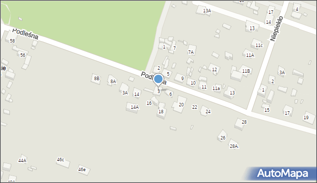 Będzin, Podleśna, 3, mapa Będzin