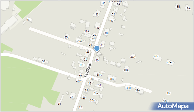 Będzin, Podłosie, 42, mapa Będzin