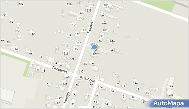 Będzin, Pokoju, 86, mapa Będzin