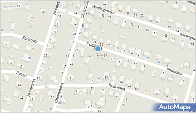 Bełchatów, Podlaska, 21, mapa Bełchatów