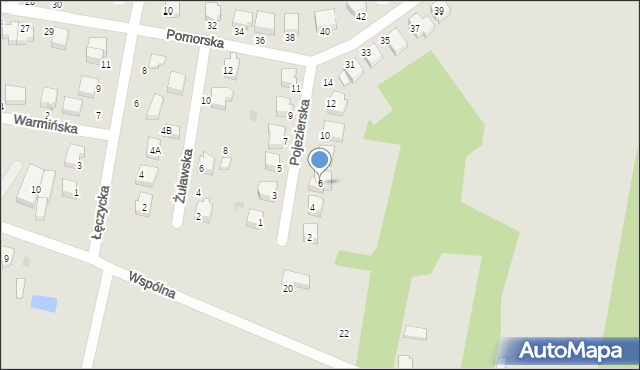 Bełchatów, Pojezierska, 6, mapa Bełchatów