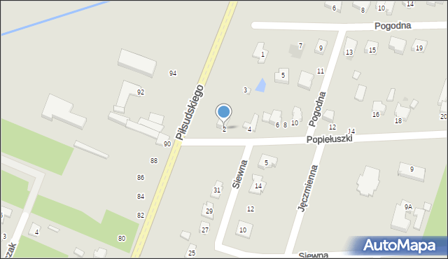 Bełchatów, Popiełuszki Jerzego, bł. ks., 2, mapa Bełchatów