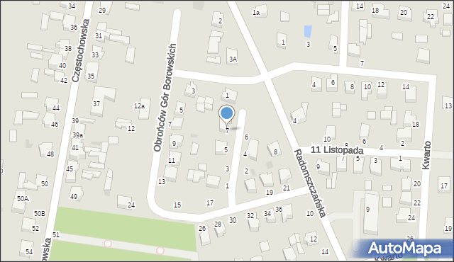 Bełchatów, Powstańców 1863 Roku, 7, mapa Bełchatów