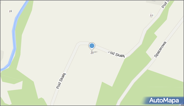 Berezka, Pod Skałą, 23, mapa Berezka