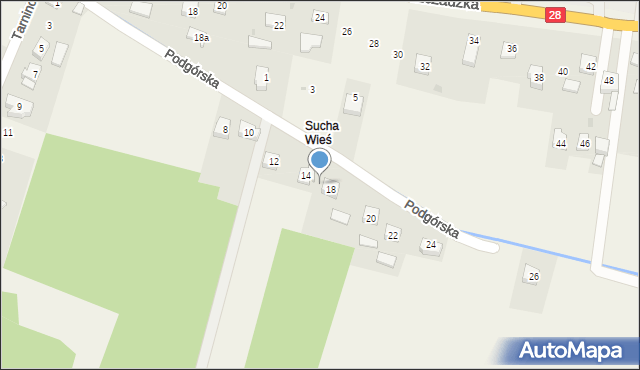 Besko, Podgórska, 16, mapa Besko