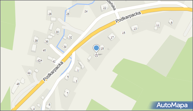 Besko, Podkarpacka, 21, mapa Besko