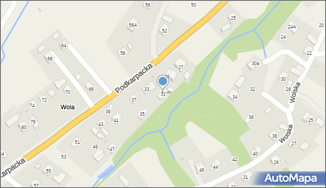 Besko, Podkarpacka, 31, mapa Besko