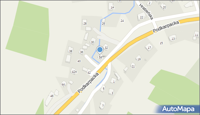 Besko, Podkarpacka, 34, mapa Besko