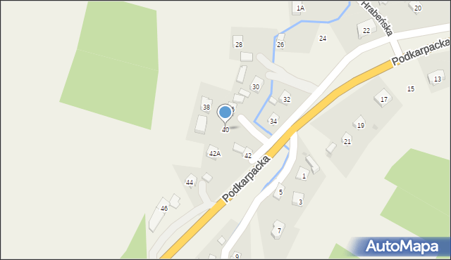 Besko, Podkarpacka, 40, mapa Besko