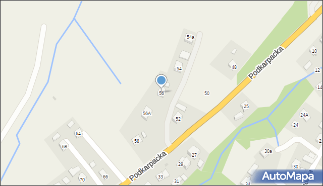 Besko, Podkarpacka, 56, mapa Besko