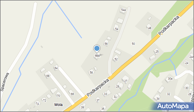 Besko, Podkarpacka, 56A, mapa Besko