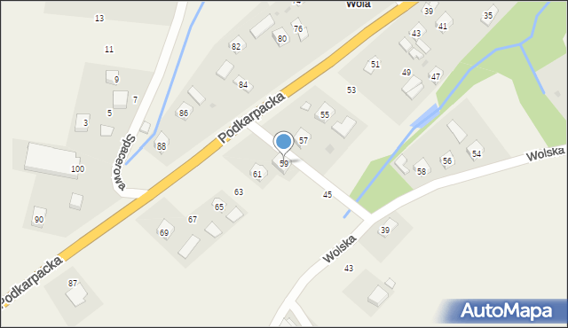 Besko, Podkarpacka, 59, mapa Besko