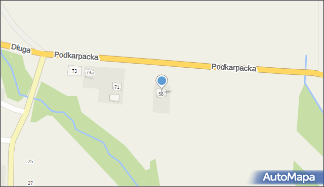 Besko, Podkarpacka, 71, mapa Besko