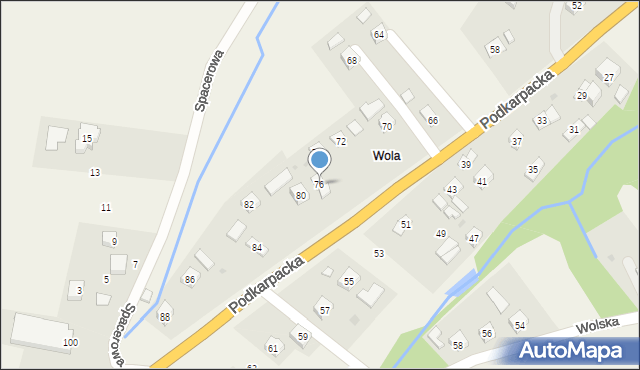 Besko, Podkarpacka, 76, mapa Besko