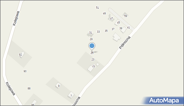 Besko, Północna, 25, mapa Besko