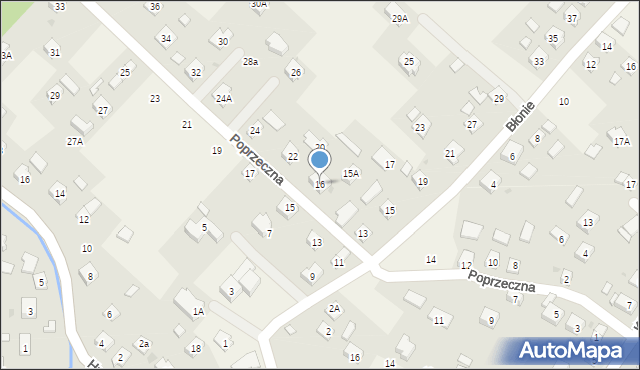 Besko, Poprzeczna, 16, mapa Besko