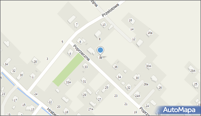 Besko, Poprzeczna, 38, mapa Besko