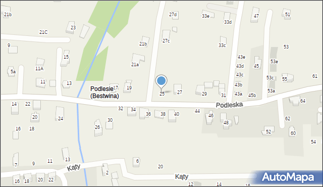 Bestwina, Podleska, 25, mapa Bestwina