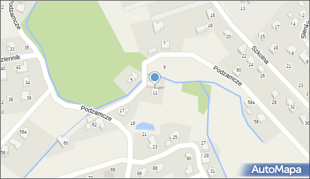 Bestwina, Podzamcze, 13, mapa Bestwina