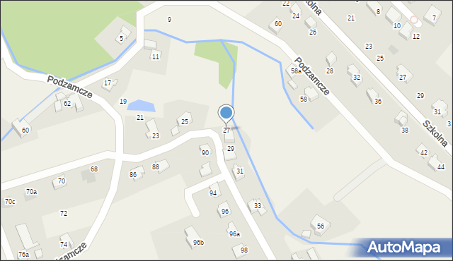 Bestwina, Podzamcze, 27, mapa Bestwina