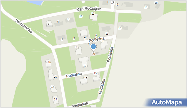 Bezrzecze, Podleśna, 10, mapa Bezrzecze