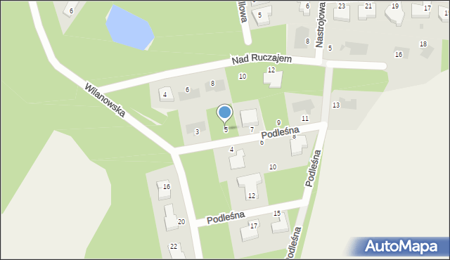 Bezrzecze, Podleśna, 5, mapa Bezrzecze