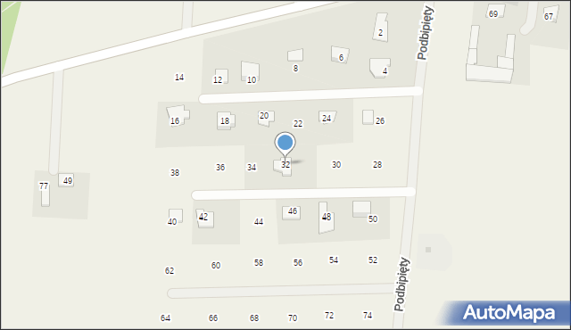 Biała, Podbipięty Longinusa, 32, mapa Biała