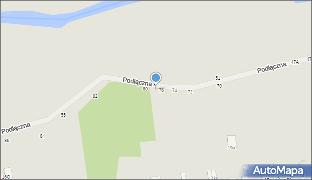 Biała Podlaska, Podłączna, 78, mapa Białej Podlaskiej