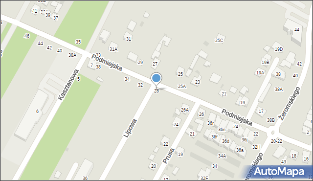Biała Podlaska, Podmiejska, 28, mapa Białej Podlaskiej