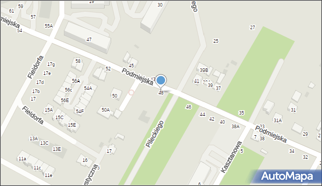 Biała Podlaska, Podmiejska, 48, mapa Białej Podlaskiej