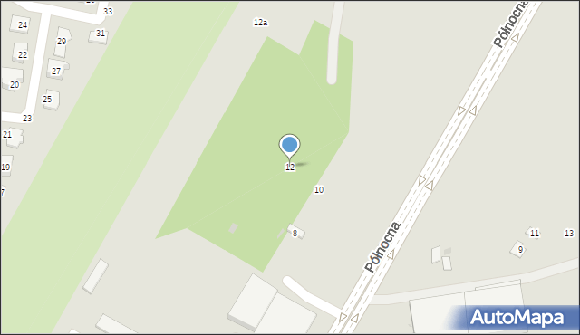 Biała Podlaska, Północna, 12, mapa Białej Podlaskiej