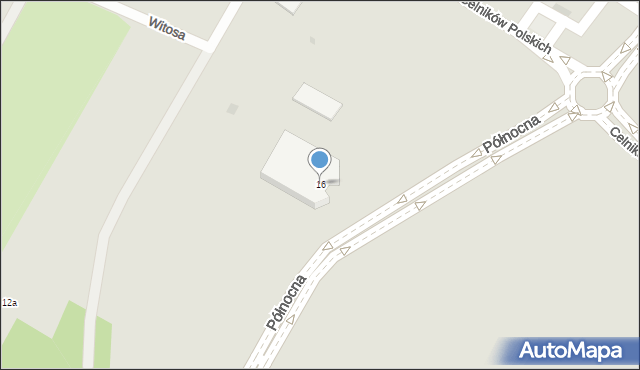 Biała Podlaska, Północna, 16, mapa Białej Podlaskiej