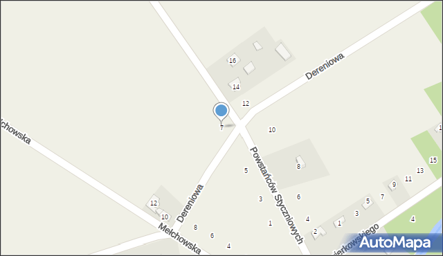 Biała Wielka, Powstańców Styczniowych, 7, mapa Biała Wielka