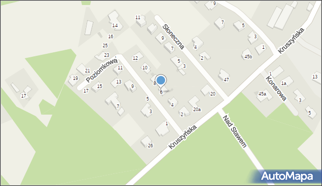 Białe Błota, Poziomkowa, 6, mapa Białe Błota