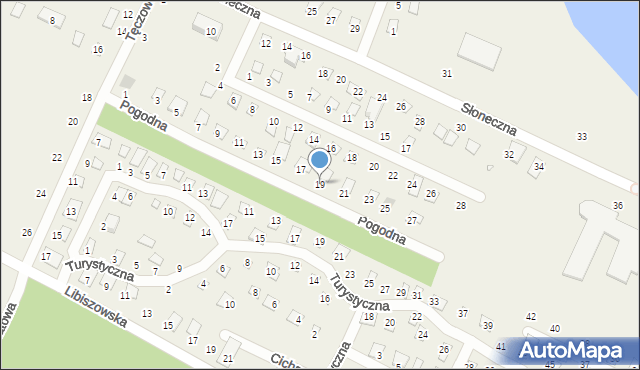 Białka, Pogodna, 19, mapa Białka